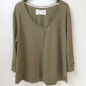 Anthropologie Saturday Sunday Olive Tunic